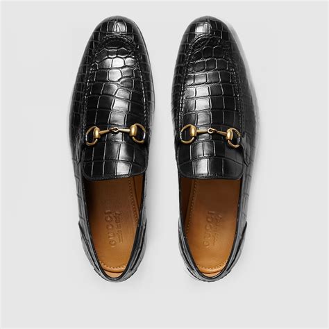 gucci crocodile loafers|GUCCI Men's Gucci Jordaan crocodile loafer .